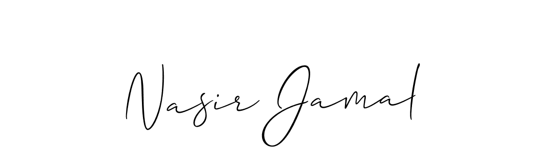 You should practise on your own different ways (Allison_Script) to write your name (Nasir Jamal) in signature. don't let someone else do it for you. Nasir Jamal signature style 2 images and pictures png