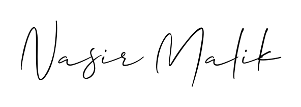Discover how Nasir Malik looks in an executive cursive font (Allison_Script). Perfect for legal documents, invoices, and certificates. Nasir Malik signature style 2 images and pictures png