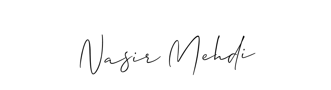 Nasir Mehdi stylish signature style. Best Handwritten Sign (Allison_Script) for my name. Handwritten Signature Collection Ideas for my name Nasir Mehdi. Nasir Mehdi signature style 2 images and pictures png