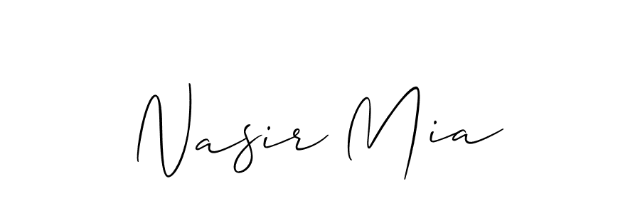 You should practise on your own different ways (Allison_Script) to write your name (Nasir Mia) in signature. don't let someone else do it for you. Nasir Mia signature style 2 images and pictures png