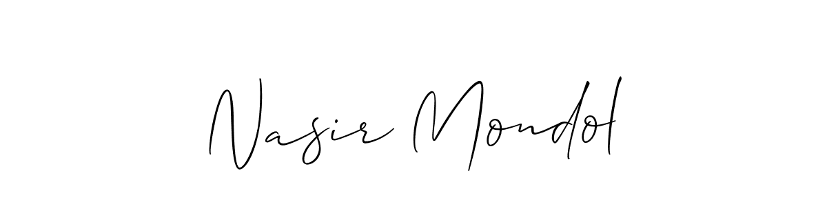 You can use this online signature creator to create a handwritten signature for the name Nasir Mondol. This is the best online autograph maker. Nasir Mondol signature style 2 images and pictures png