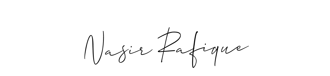 It looks lik you need a new signature style for name Nasir Rafique. Design unique handwritten (Allison_Script) signature with our free signature maker in just a few clicks. Nasir Rafique signature style 2 images and pictures png