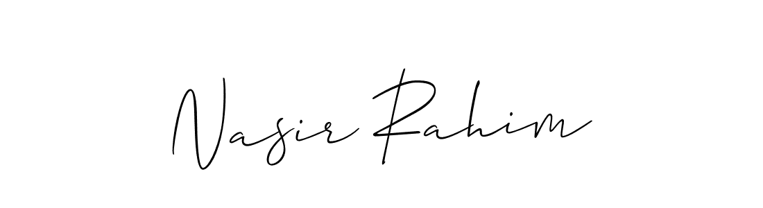 Also You can easily find your signature by using the search form. We will create Nasir Rahim name handwritten signature images for you free of cost using Allison_Script sign style. Nasir Rahim signature style 2 images and pictures png