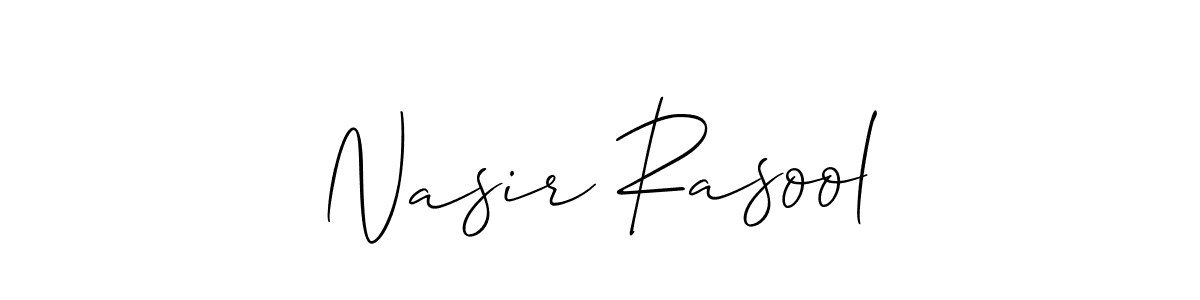 Also You can easily find your signature by using the search form. We will create Nasir Rasool name handwritten signature images for you free of cost using Allison_Script sign style. Nasir Rasool signature style 2 images and pictures png