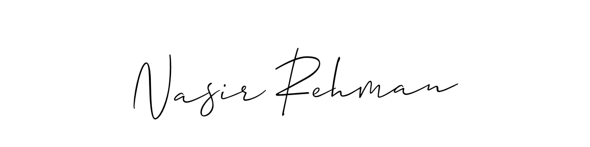 Nasir Rehman stylish signature style. Best Handwritten Sign (Allison_Script) for my name. Handwritten Signature Collection Ideas for my name Nasir Rehman. Nasir Rehman signature style 2 images and pictures png