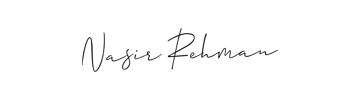 Design your own signature with our free online signature maker. With this signature software, you can create a handwritten (Allison_Script) signature for name Nasir Rehman. Nasir Rehman signature style 2 images and pictures png