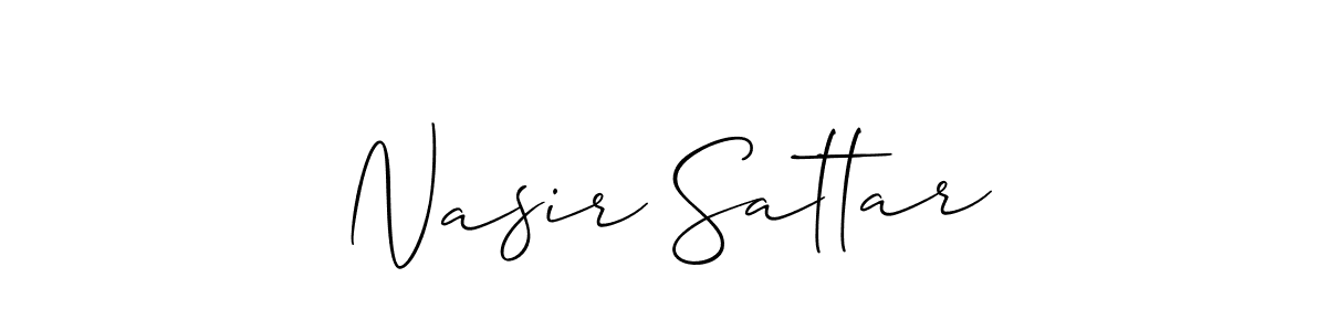Similarly Allison_Script is the best handwritten signature design. Signature creator online .You can use it as an online autograph creator for name Nasir Sattar. Nasir Sattar signature style 2 images and pictures png