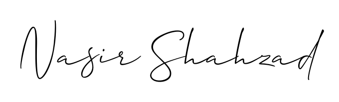 The Allison_Script signature style provides a bold statement for name Nasir Shahzad. Designed for business owners, executives, and leaders. Nasir Shahzad signature style 2 images and pictures png
