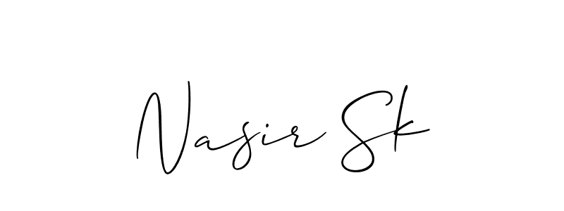 Best and Professional Signature Style for Nasir Sk. Allison_Script Best Signature Style Collection. Nasir Sk signature style 2 images and pictures png