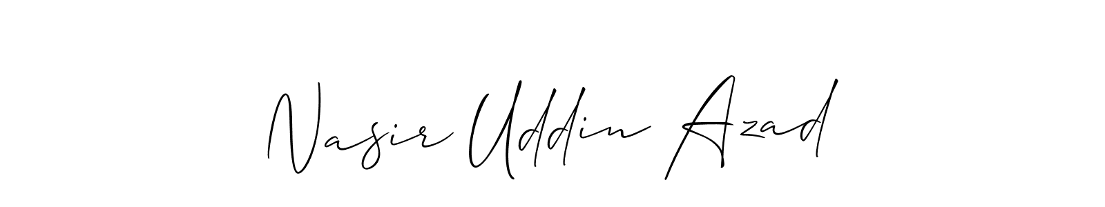 It looks lik you need a new signature style for name Nasir Uddin Azad. Design unique handwritten (Allison_Script) signature with our free signature maker in just a few clicks. Nasir Uddin Azad signature style 2 images and pictures png