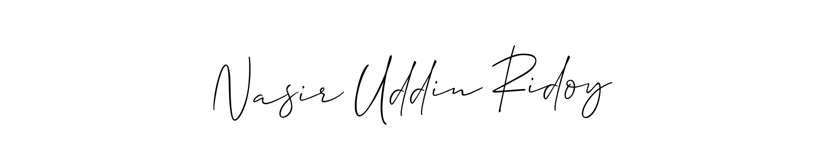 Best and Professional Signature Style for Nasir Uddin Ridoy. Allison_Script Best Signature Style Collection. Nasir Uddin Ridoy signature style 2 images and pictures png