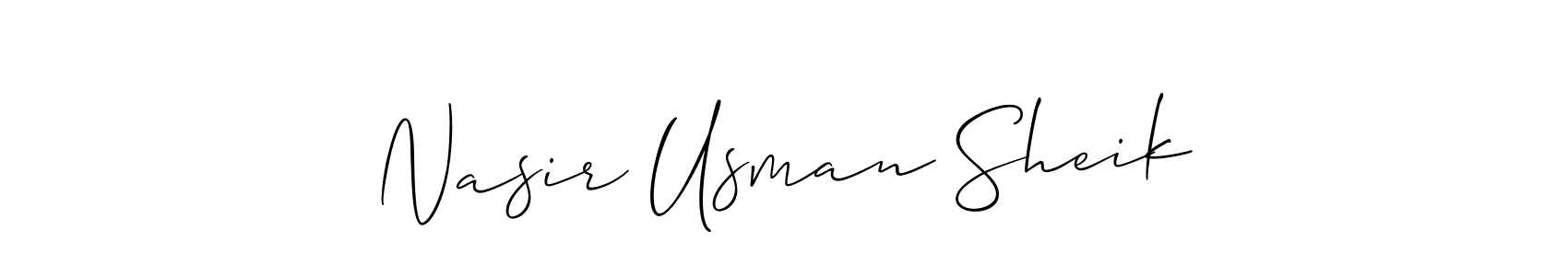 Make a beautiful signature design for name Nasir Usman Sheik. Use this online signature maker to create a handwritten signature for free. Nasir Usman Sheik signature style 2 images and pictures png