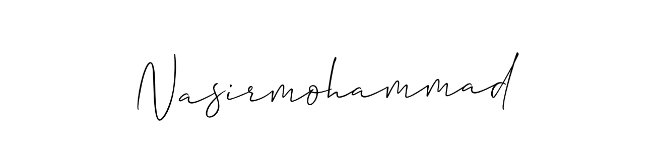 Also You can easily find your signature by using the search form. We will create Nasirmohammad name handwritten signature images for you free of cost using Allison_Script sign style. Nasirmohammad signature style 2 images and pictures png