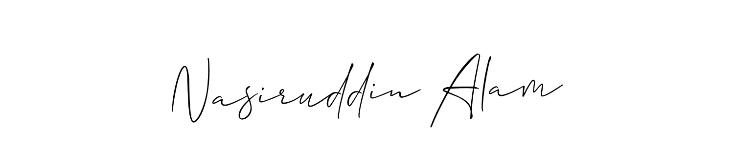 You should practise on your own different ways (Allison_Script) to write your name (Nasiruddin Alam) in signature. don't let someone else do it for you. Nasiruddin Alam signature style 2 images and pictures png