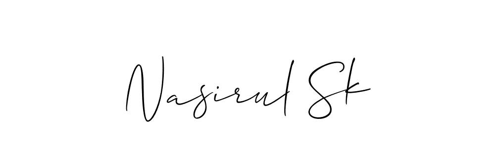 How to make Nasirul Sk signature? Allison_Script is a professional autograph style. Create handwritten signature for Nasirul Sk name. Nasirul Sk signature style 2 images and pictures png