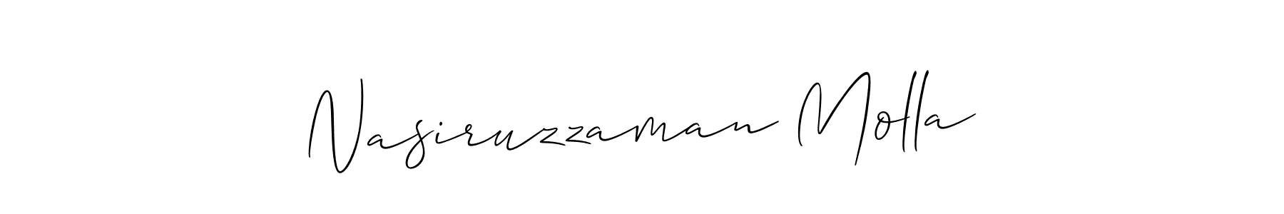 Allison_Script is a professional signature style that is perfect for those who want to add a touch of class to their signature. It is also a great choice for those who want to make their signature more unique. Get Nasiruzzaman Molla name to fancy signature for free. Nasiruzzaman Molla signature style 2 images and pictures png