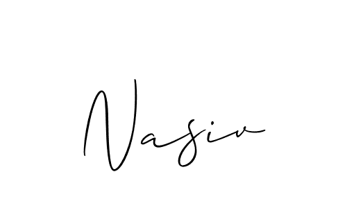 Similarly Allison_Script is the best handwritten signature design. Signature creator online .You can use it as an online autograph creator for name Nasiv. Nasiv signature style 2 images and pictures png