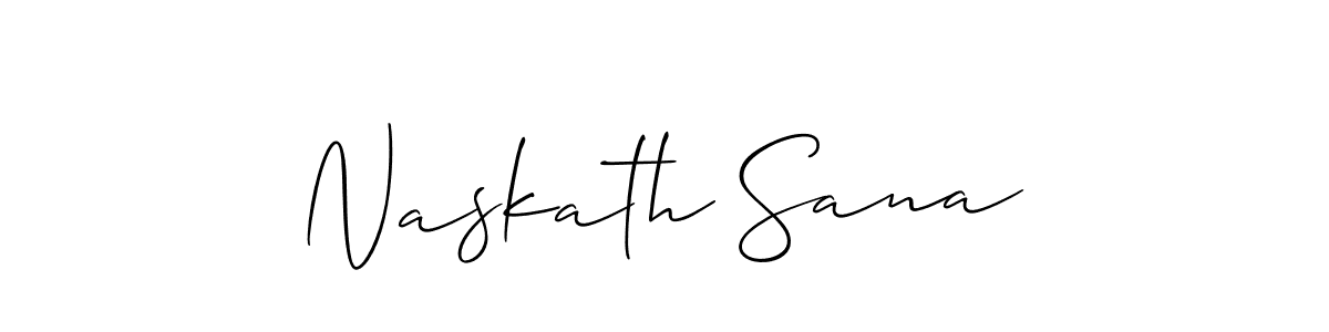 Create a beautiful signature design for name Naskath Sana. With this signature (Allison_Script) fonts, you can make a handwritten signature for free. Naskath Sana signature style 2 images and pictures png