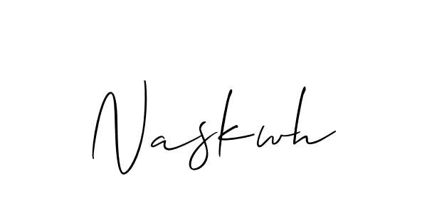 Make a beautiful signature design for name Naskwh. Use this online signature maker to create a handwritten signature for free. Naskwh signature style 2 images and pictures png