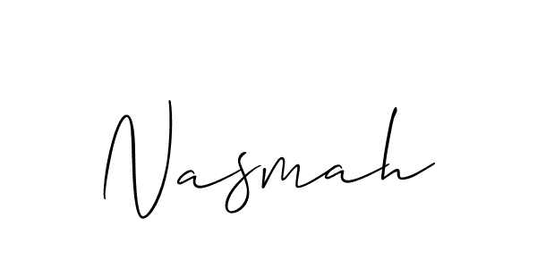 Make a beautiful signature design for name Nasmah. Use this online signature maker to create a handwritten signature for free. Nasmah signature style 2 images and pictures png