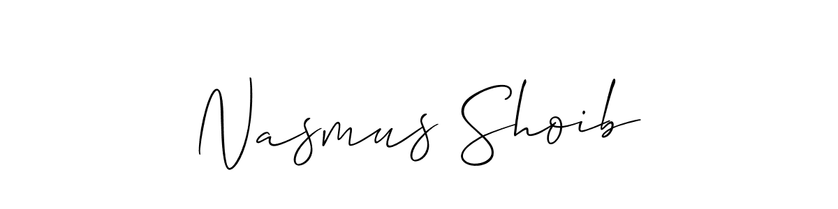 How to make Nasmus Shoib signature? Allison_Script is a professional autograph style. Create handwritten signature for Nasmus Shoib name. Nasmus Shoib signature style 2 images and pictures png