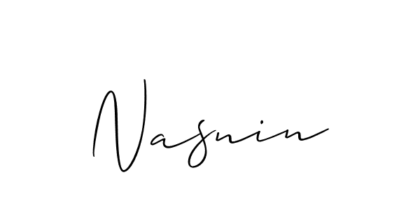 How to make Nasnin signature? Allison_Script is a professional autograph style. Create handwritten signature for Nasnin name. Nasnin signature style 2 images and pictures png