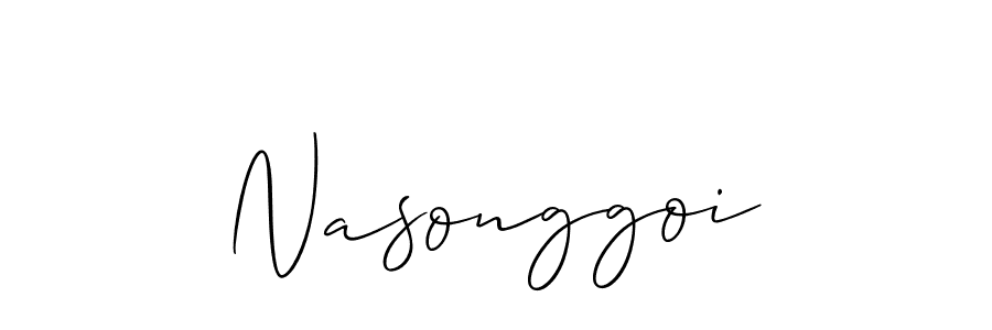Best and Professional Signature Style for Nasonggoi. Allison_Script Best Signature Style Collection. Nasonggoi signature style 2 images and pictures png
