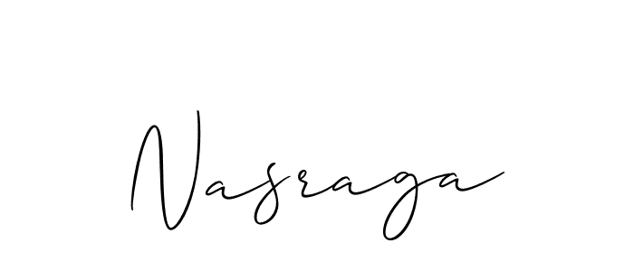 Make a beautiful signature design for name Nasraga. Use this online signature maker to create a handwritten signature for free. Nasraga signature style 2 images and pictures png