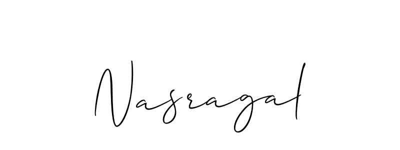 Use a signature maker to create a handwritten signature online. With this signature software, you can design (Allison_Script) your own signature for name Nasragal. Nasragal signature style 2 images and pictures png
