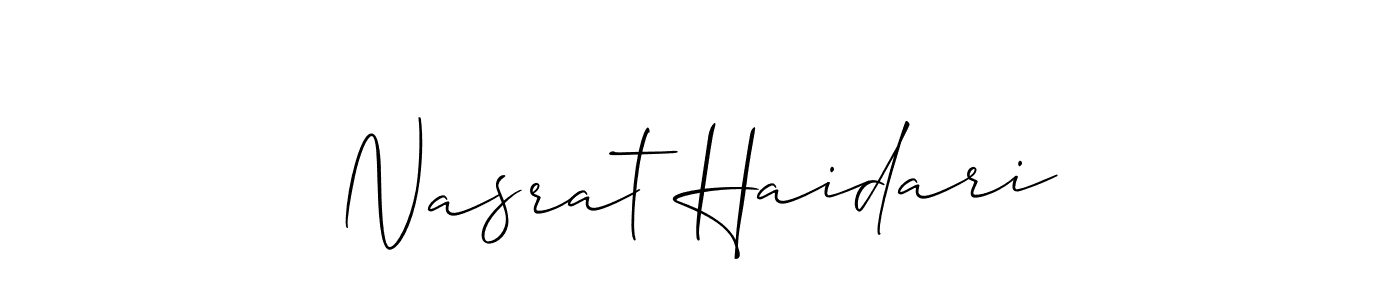 Here are the top 10 professional signature styles for the name Nasrat Haidari. These are the best autograph styles you can use for your name. Nasrat Haidari signature style 2 images and pictures png