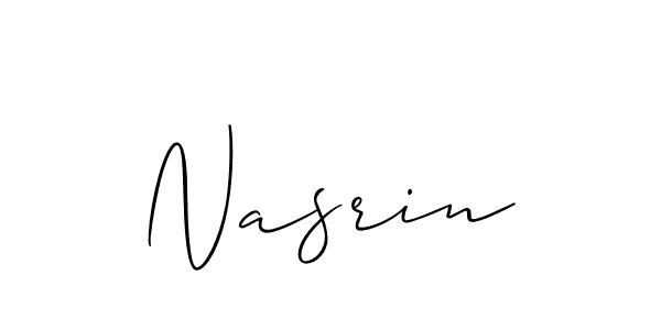 Also we have Nasrin name is the best signature style. Create professional handwritten signature collection using Allison_Script autograph style. Nasrin signature style 2 images and pictures png