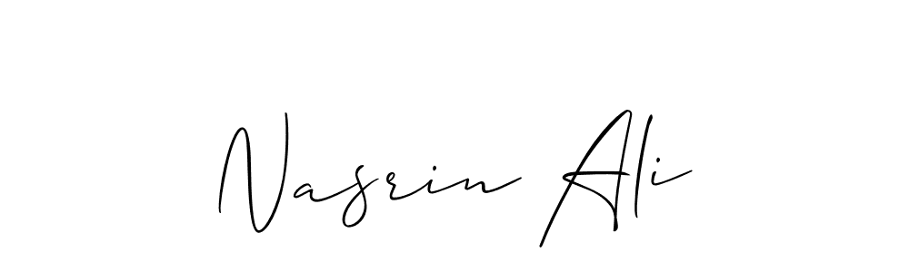 Design your own signature with our free online signature maker. With this signature software, you can create a handwritten (Allison_Script) signature for name Nasrin Ali. Nasrin Ali signature style 2 images and pictures png