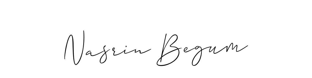 How to Draw Nasrin Begum signature style? Allison_Script is a latest design signature styles for name Nasrin Begum. Nasrin Begum signature style 2 images and pictures png