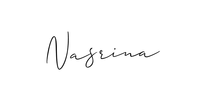 Best and Professional Signature Style for Nasrina. Allison_Script Best Signature Style Collection. Nasrina signature style 2 images and pictures png