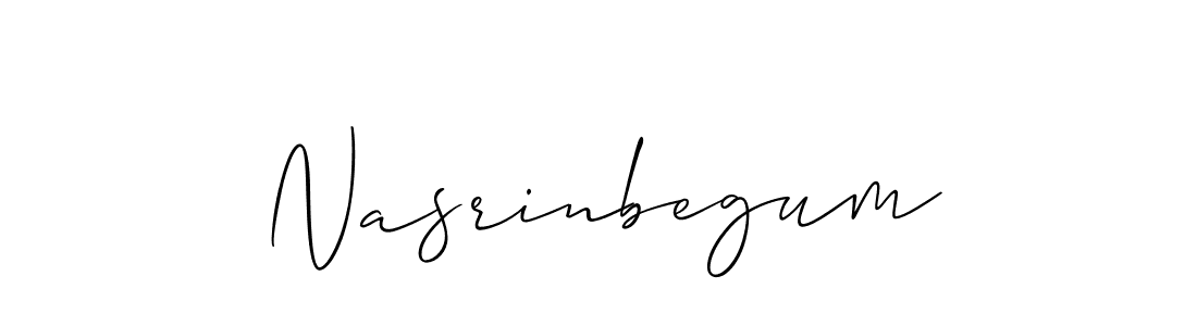 How to make Nasrinbegum name signature. Use Allison_Script style for creating short signs online. This is the latest handwritten sign. Nasrinbegum signature style 2 images and pictures png