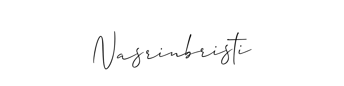 How to Draw Nasrinbristi signature style? Allison_Script is a latest design signature styles for name Nasrinbristi. Nasrinbristi signature style 2 images and pictures png