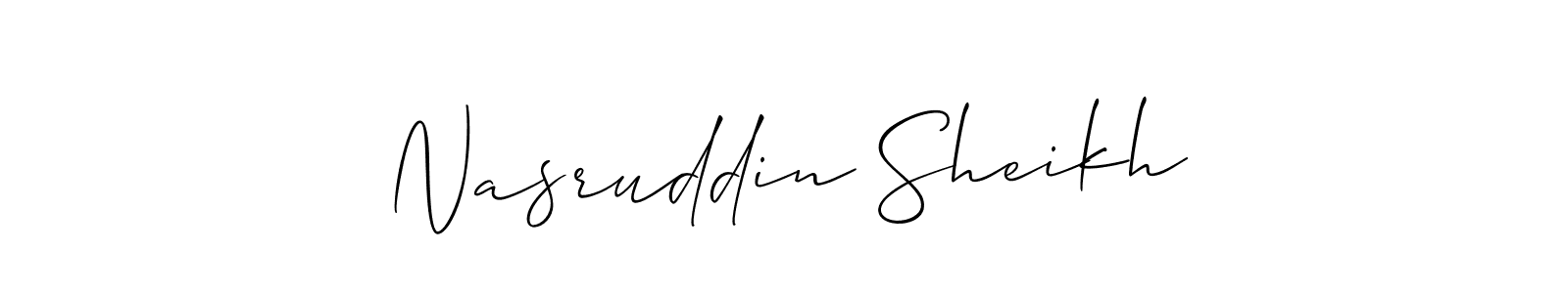 The best way (Allison_Script) to make a short signature is to pick only two or three words in your name. The name Nasruddin Sheikh include a total of six letters. For converting this name. Nasruddin Sheikh signature style 2 images and pictures png