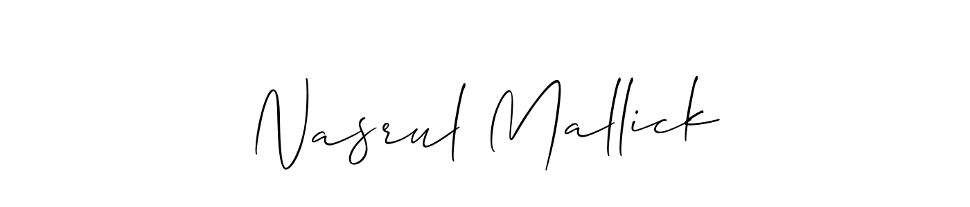 Nasrul Mallick stylish signature style. Best Handwritten Sign (Allison_Script) for my name. Handwritten Signature Collection Ideas for my name Nasrul Mallick. Nasrul Mallick signature style 2 images and pictures png