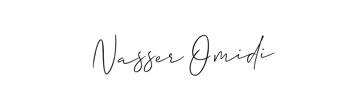 It looks lik you need a new signature style for name Nasser Omidi. Design unique handwritten (Allison_Script) signature with our free signature maker in just a few clicks. Nasser Omidi signature style 2 images and pictures png