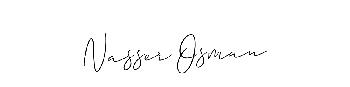 Allison_Script is a professional signature style that is perfect for those who want to add a touch of class to their signature. It is also a great choice for those who want to make their signature more unique. Get Nasser Osman name to fancy signature for free. Nasser Osman signature style 2 images and pictures png