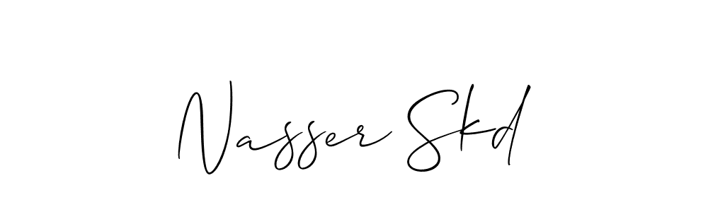 Nasser Skd stylish signature style. Best Handwritten Sign (Allison_Script) for my name. Handwritten Signature Collection Ideas for my name Nasser Skd. Nasser Skd signature style 2 images and pictures png