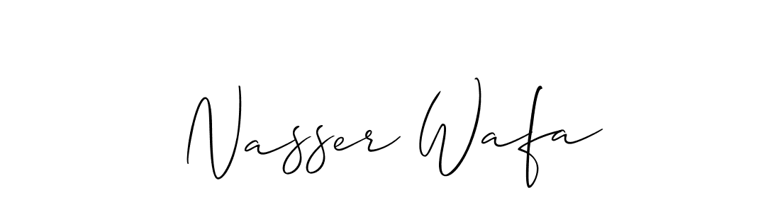 Also You can easily find your signature by using the search form. We will create Nasser Wafa name handwritten signature images for you free of cost using Allison_Script sign style. Nasser Wafa signature style 2 images and pictures png