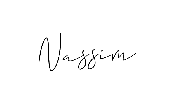 It looks lik you need a new signature style for name Nassim. Design unique handwritten (Allison_Script) signature with our free signature maker in just a few clicks. Nassim signature style 2 images and pictures png