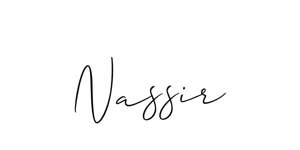 Similarly Allison_Script is the best handwritten signature design. Signature creator online .You can use it as an online autograph creator for name Nassir. Nassir signature style 2 images and pictures png