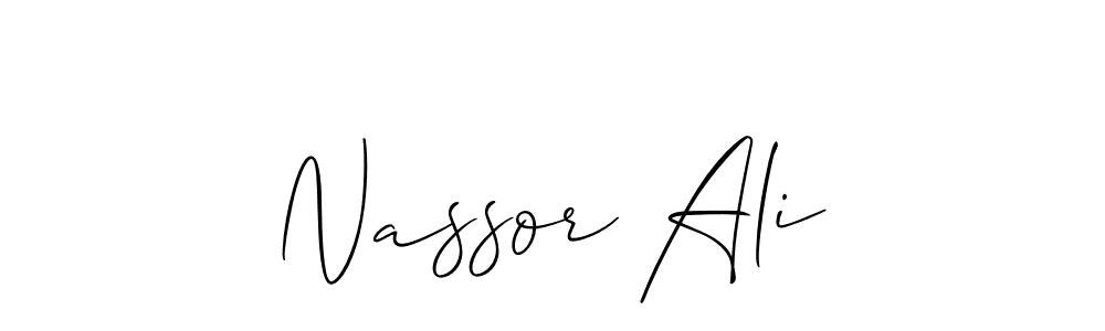 It looks lik you need a new signature style for name Nassor Ali. Design unique handwritten (Allison_Script) signature with our free signature maker in just a few clicks. Nassor Ali signature style 2 images and pictures png