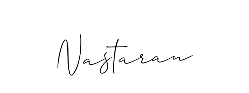 Design your own signature with our free online signature maker. With this signature software, you can create a handwritten (Allison_Script) signature for name Nastaran. Nastaran signature style 2 images and pictures png