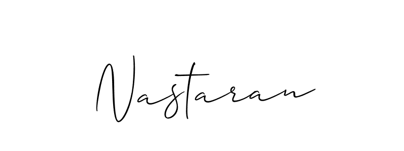 Design your own signature with our free online signature maker. With this signature software, you can create a handwritten (Allison_Script) signature for name Nastaran. Nastaran signature style 2 images and pictures png