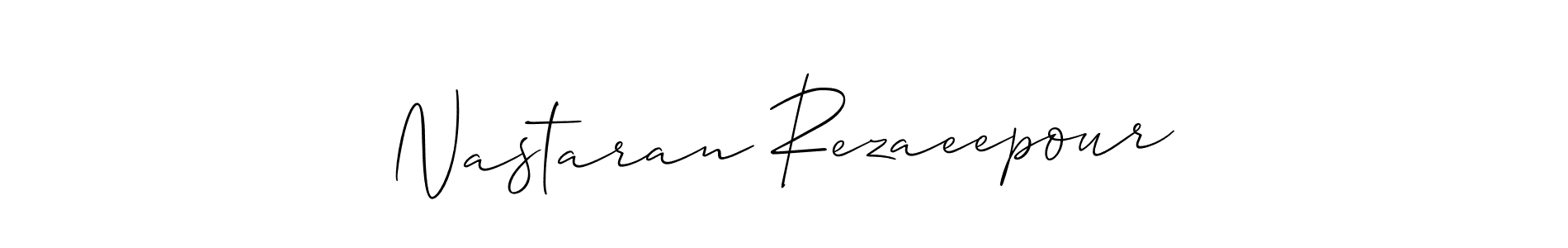 Create a beautiful signature design for name Nastaran Rezaeepour. With this signature (Allison_Script) fonts, you can make a handwritten signature for free. Nastaran Rezaeepour signature style 2 images and pictures png