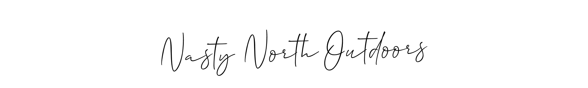 Make a beautiful signature design for name Nasty North Outdoors. With this signature (Allison_Script) style, you can create a handwritten signature for free. Nasty North Outdoors signature style 2 images and pictures png