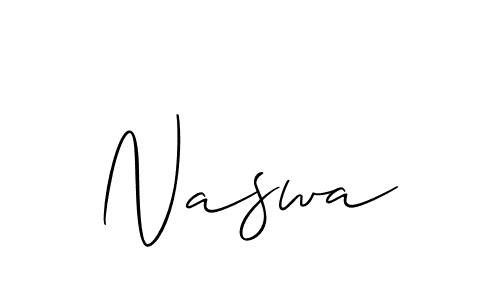 How to Draw Naswa signature style? Allison_Script is a latest design signature styles for name Naswa. Naswa signature style 2 images and pictures png